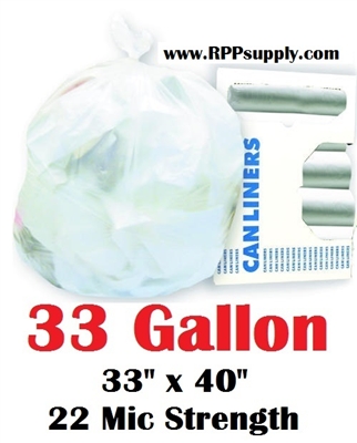 33 Gallon Trash Bags 33 Gal Garbage Bags Can Liners - 33