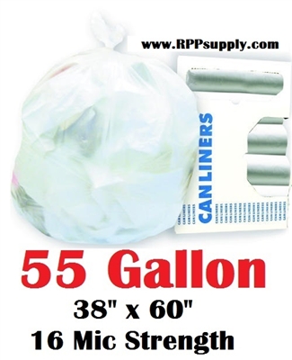 55 Gallon Trash Bags 55 Gal Garbage Bags Can Liners - 38