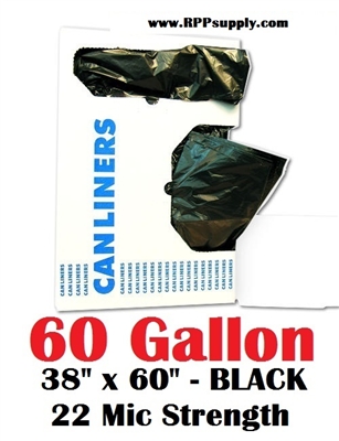 60 Gallon Trash Bags 60 Gal Garbage Bags Can Liners - 38