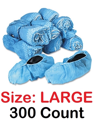 Disposable Shoe Covers Booties for Daycare, Hospital, Medical, Anti Skid Non Skid - 300 Count LARGE