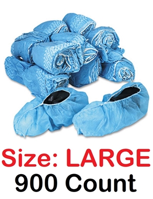 Disposable Shoe Covers Booties for Daycare, Hospital, Medical, Anti Skid Non Skid - BULK 900 Count LARGE