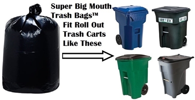 95 Gallon & 96 Gallon Trash Bags Super Big Mouth Bags - X-LARGE 58